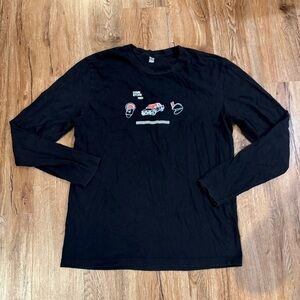 Black Graphic Long Sleeve Tee